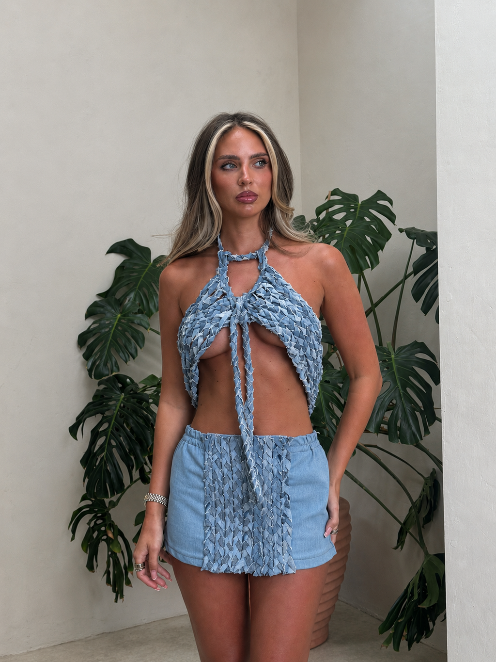 Dina halter-neck top